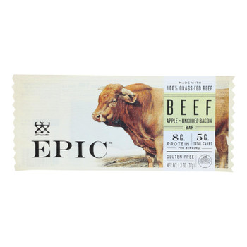 Epic - Bar Beef Apple Uncured Bacon - Case of 12-1.3 OZ Epic - Bar Beef Apple Uncured Bacon - Case of 12-1.3 OZ