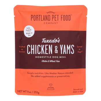 Portland Pet Food Company - Dog Meal Homestyle Chicken Yams - Case of 8-9 OZ
