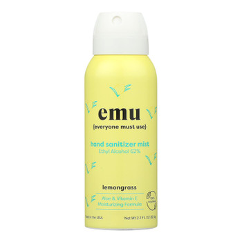 Emu - Hand Sanitizer Lemongrass Mist - Case of 6-2.2 OZ