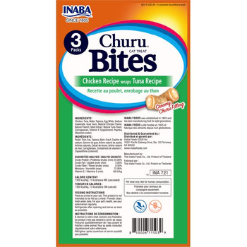Inaba - Cat Treat Churu Chicken Tuna - Case of 8-1.05 OZ Inaba - Cat Treat Churu Chicken Tuna - Case of 8-1.05 OZ