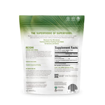 Om - Reishi Organic Powder 200grm - 1 Each -7.05 OZ Om - Reishi Organic Powder 200grm - 1 Each -7.05 OZ