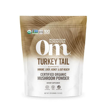 Om - Turkey Tail Organic Powder 200gr - 1 Each -7.05 OZ Om - Turkey Tail Organic Powder 200gr - 1 Each -7.05 OZ