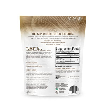 Om - Turkey Tail Organic Powder 200gr - 1 Each -7.05 OZ Om - Turkey Tail Organic Powder 200gr - 1 Each -7.05 OZ