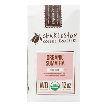 Charleston Coffee Roasters - Coffee Sumatra Whole Bean - Case of 6 - 12 OZ