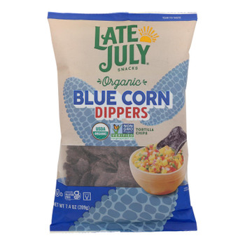 Late July Snacks - Tortilla Chip Dipper Blue Corn - Case of 9-7.4 OZ