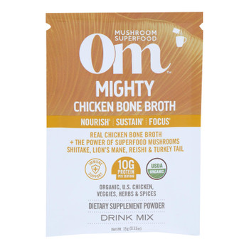 Om - Mushroom Broth Mighty Chicken - 1 Each 0-.53 OZ Om - Mushroom Broth Mighty Chicken - 1 Each 0-.53 OZ