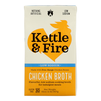 Kettle And Fire - Broth Chicken Low Sodium - Case of 6-32 OZ