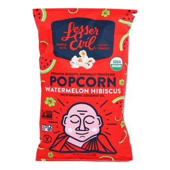 Lesser Evil - Popcorn Watermelon Hibiscus - Case of 12-4.6 OZ