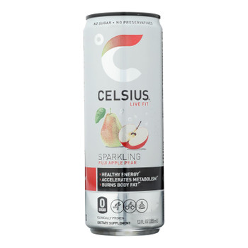 Celsius Inc. - Drink Sparkling Apple Pear - Case of 12 - 12 FZ Celsius Inc. - Drink Sparkling Apple Pear - Case of 12 - 12 FZ