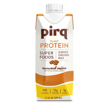 Pirq - Superfood Shake Caramel Coffee Plant Protein - Case of 12-11 FZ