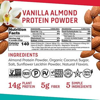 Octonuts - Almond Protein Powder Vanilla - Case of 8-21 OZ