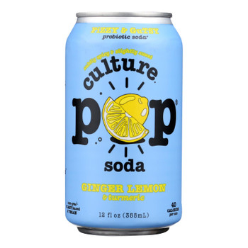 Culture Pop Soda - Soda Ginger Lemon - Case of 6-4/12 FZ