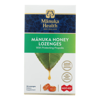 Manuka Health - Manuka Honey Lozenges MGO 400+ Propolis Natural - 1 Each -15 Count