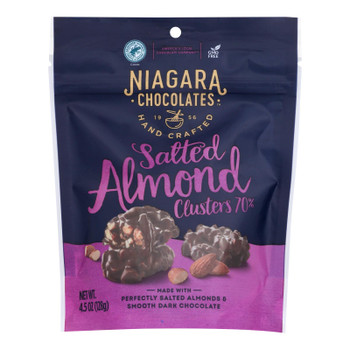 Niagra Chocolates - Chocolate Salted Almond Clstr - Case of 6-4.5 OZ