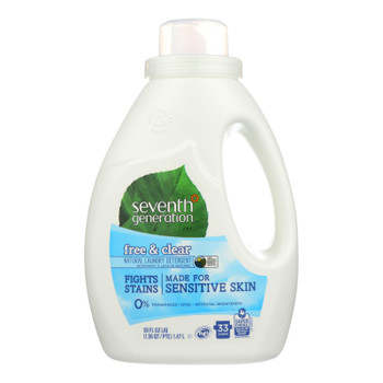 Seventh Generation 2X Free And Clear Liquid Laundry Soap  - 1 Each - 50 FZ