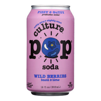 Culture Pop Soda - Soda Wild Berries - Case of 6-4/12 FZ