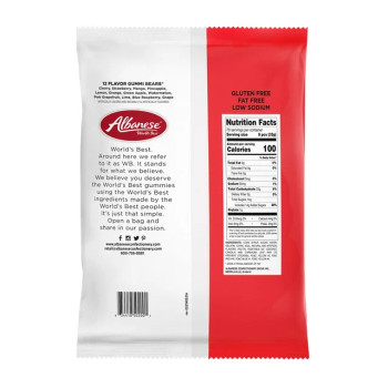 Albanese 12 Flavor Gummi Bears  - Case of 4 - 5 LB Albanese 12 Flavor Gummi Bears  - Case of 4 - 5 LB