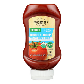 Woodstock - Ketchup Tomato Less Sugar & Sodium - Case of 12-19.5 OZ