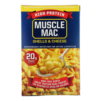 Muscle Mac High Protein Shells & Cheese  - Case of 12 - 11 OZ Muscle Mac High Protein Shells & Cheese  - Case of 12 - 11 OZ