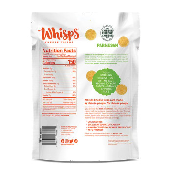 Whisps - Cheese Crisps Parmesan - Case of 22-9.5 OZ