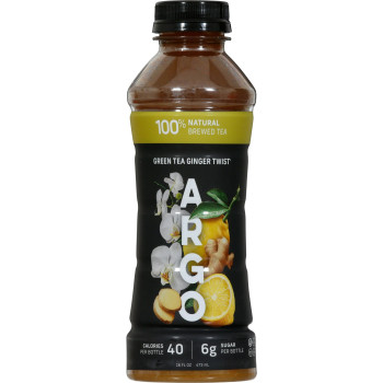 Argo Tea - Tea Green Ginger Twist - Case of 12-16 FZ Argo Tea - Tea Green Ginger Twist - Case of 12-16 FZ