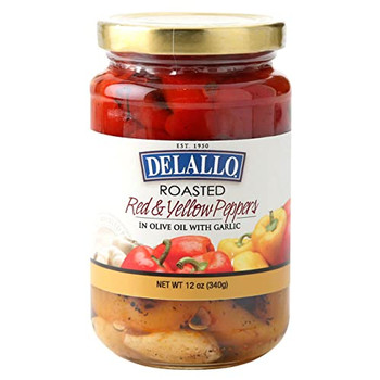 Delallo - Peppers Red & Yellow Roasted with Garlic - Case of 12-12 OZ