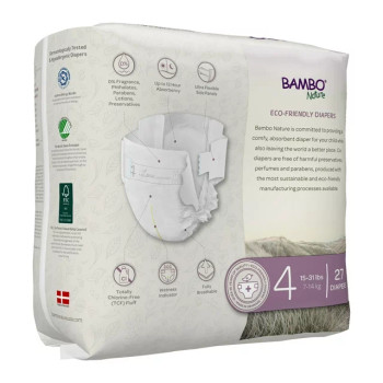 Bambo Nature - Diaper Size 4 - Case of 6-27 CT Bambo Nature - Diaper Size 4 - Case of 6-27 CT