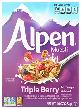 Alpen - Cereal Muesli Triple Berry - Case of 12-10 OZ Alpen - Cereal Muesli Triple Berry - Case of 12-10 OZ