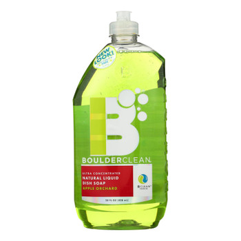 Boulder Clean Apple Orchard Ultra Concentrated Natural Liquid Dish Soap  - Case of 6 - 28 FZ Boulder Clean Apple Orchard Ultra Concentrated Natural Liquid Dish Soap  - Case of 6 - 28 FZ