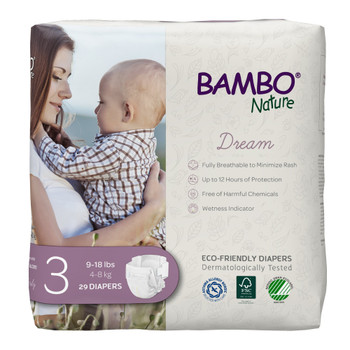 Bambo Nature - Diapers Size 3 - Case of 6-29 CT Bambo Nature - Diapers Size 3 - Case of 6-29 CT