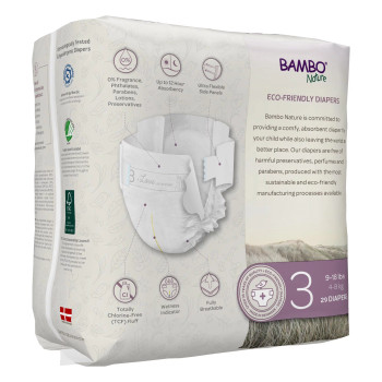 Bambo Nature - Diapers Size 3 - Case of 6-29 CT