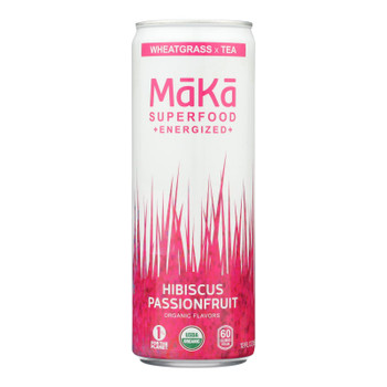Maka - Wheatgrass Hibiscus Passionfruit Energized - Case of 12-12 FZ