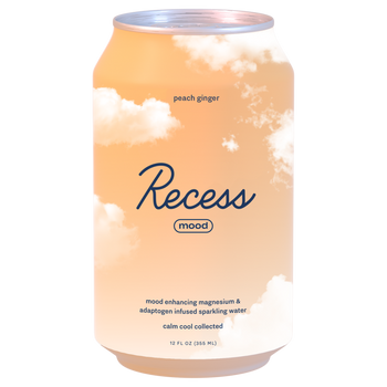 Recess - Sparkling Water Peach Ginger Magnesium - Case of 12-12 FZ Recess - Sparkling Water Peach Ginger Magnesium - Case of 12-12 FZ