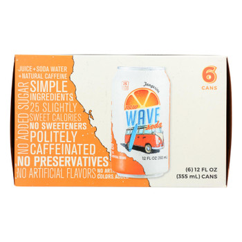 Wave Soda - Soda Tangerine 6 Pack - Case of 2-6/12 FZ