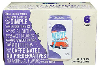Wave Soda - Soda Blueberry 6 Pack - Case of 2-6/12 FZ