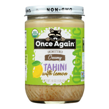 Once Again - Tahini Smooth Lemon - Case of 6-16 OZ Once Again - Tahini Smooth Lemon - Case of 6-16 OZ