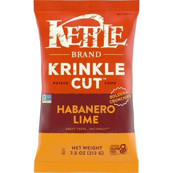 Kettle Brand - Krinkle Chips Habanero Lime - Case of 12-7.5 OZ