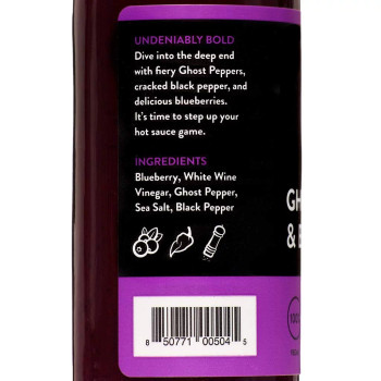 Bravado Spice Co Ghost Pepper & Blueberry Hot Sauce - Case of 12 - 5 FZ Bravado Spice Co Ghost Pepper & Blueberry Hot Sauce - Case of 12 - 5 FZ