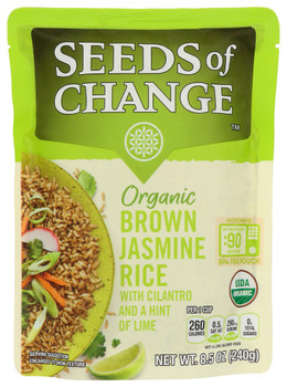 Seeds Of Change - Rice Brown Jasmine Cilantro Lime - Case of 12-8.5 OZ