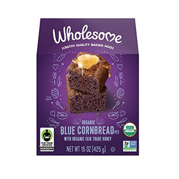 Wholesome - Baking Mix Blue Cornbread - Case of 6-15 OZ