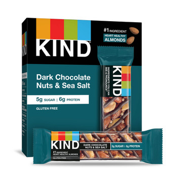 Kind - Bar Dark Chocolate Nuts Sea Salt - Case of 10-6/1.4 OZ