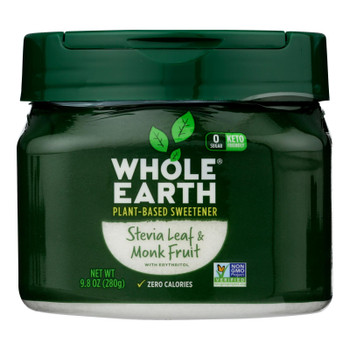 Whole Earth Sweetener Co - Sweetener Monkfruit Stevia - Case of 8-9.8 OZ