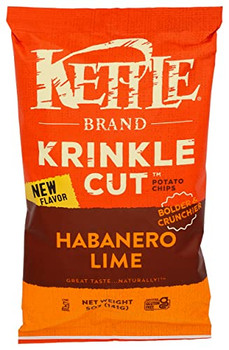 Kettle Brand - Chips Krinkle Habanero Lime - Case of 15-5 OZ