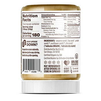 Nuttzo - Spread Tahini Fusion - Case of 6-12 OZ Nuttzo - Spread Tahini Fusion - Case of 6-12 OZ