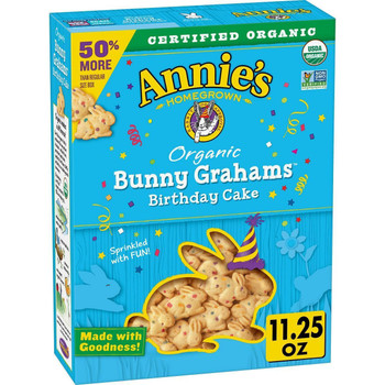 Annie's Homegrown - Bunny Grahams Birthday Cake - Case of 6-11.25 OZ