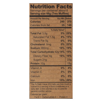 Kodiak Cakes Power Bake Double Dark Chocolate Protein Packed Muffin Mix  - Case of 6 - 14 OZ Kodiak Cakes Power Bake Double Dark Chocolate Protein Packed Muffin Mix  - Case of 6 - 14 OZ