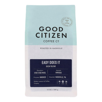 Good Citizen Coffee Co. - Coffee Medium Roasted Decaf - Case of 6-12 OZ