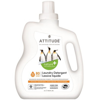 Attitude - Laundry Detergent Citrus Zest - 1 Each 1-67.6 OZ