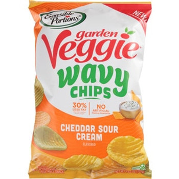 Sensible Portions - Veggie Chip Cheddar Sour Cream - Case of 12-4.25 OZ