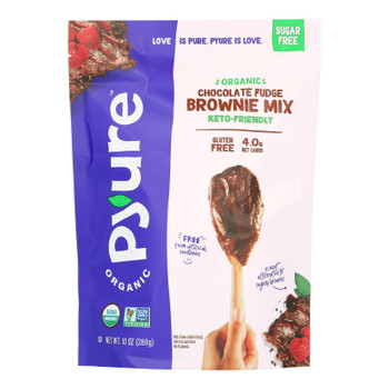 Pyure - Brownie Mix Chocolate Fudge Sugar Free - Case of 6-10.5 OZ
